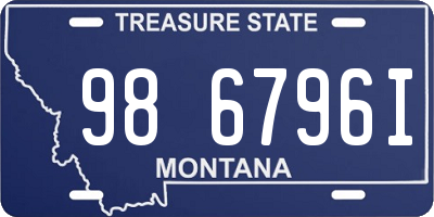 MT license plate 986796I