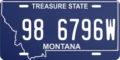 MT license plate 986796W