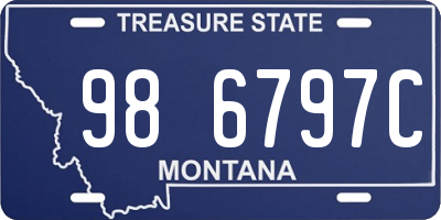 MT license plate 986797C