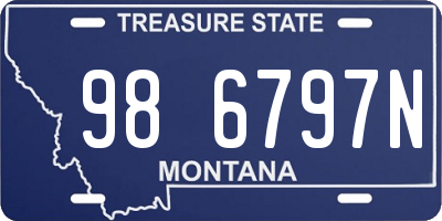 MT license plate 986797N