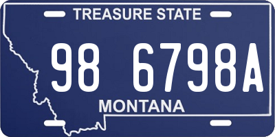 MT license plate 986798A