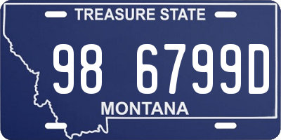 MT license plate 986799D