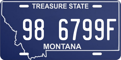 MT license plate 986799F