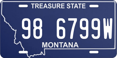 MT license plate 986799W