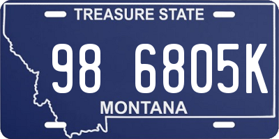 MT license plate 986805K