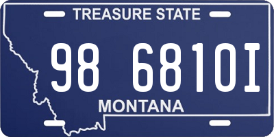 MT license plate 986810I