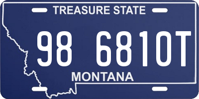 MT license plate 986810T