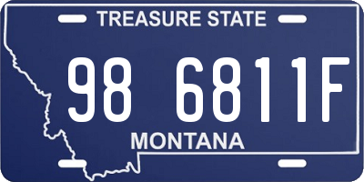 MT license plate 986811F