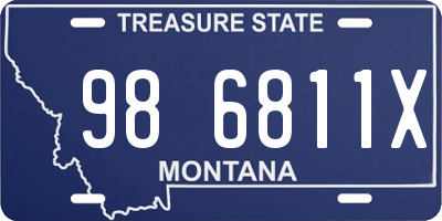 MT license plate 986811X