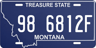 MT license plate 986812F
