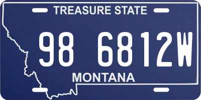 MT license plate 986812W