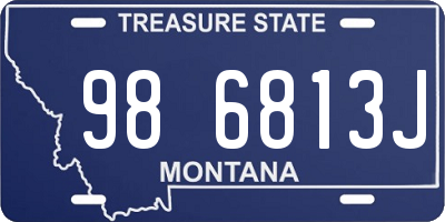 MT license plate 986813J