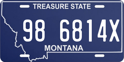 MT license plate 986814X