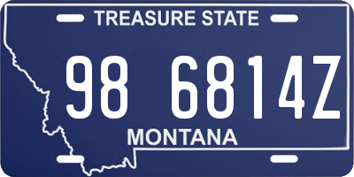 MT license plate 986814Z