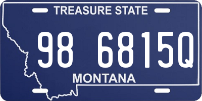 MT license plate 986815Q