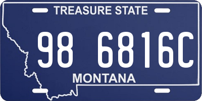 MT license plate 986816C