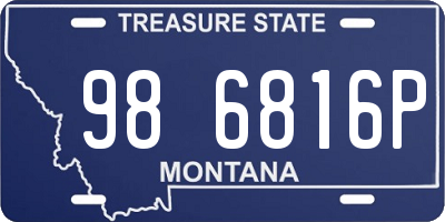MT license plate 986816P