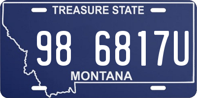 MT license plate 986817U