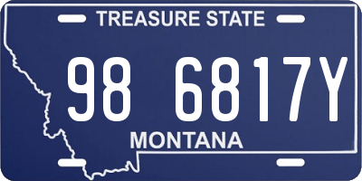 MT license plate 986817Y