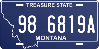 MT license plate 986819A