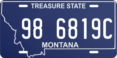 MT license plate 986819C