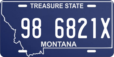 MT license plate 986821X