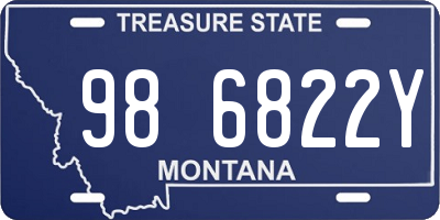 MT license plate 986822Y