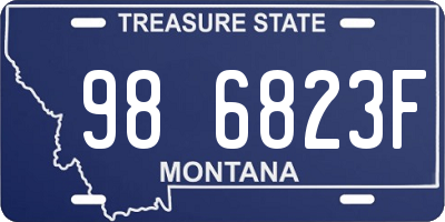 MT license plate 986823F