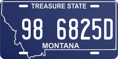 MT license plate 986825D