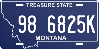 MT license plate 986825K