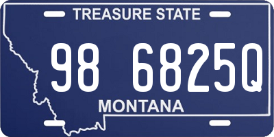 MT license plate 986825Q