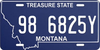 MT license plate 986825Y