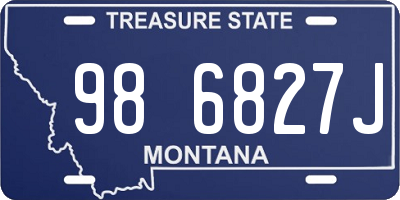 MT license plate 986827J