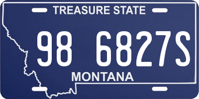 MT license plate 986827S