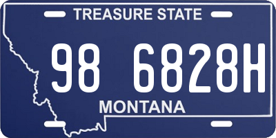 MT license plate 986828H