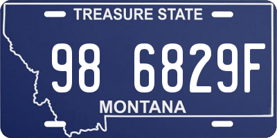 MT license plate 986829F