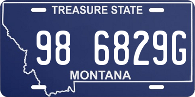 MT license plate 986829G