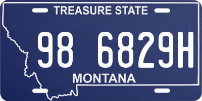 MT license plate 986829H