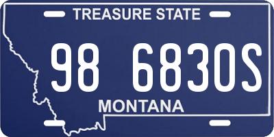 MT license plate 986830S