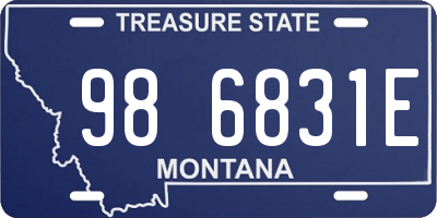 MT license plate 986831E