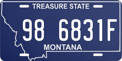 MT license plate 986831F