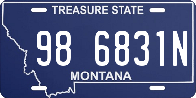 MT license plate 986831N