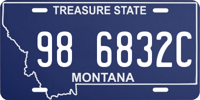 MT license plate 986832C