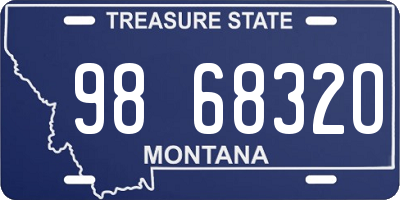 MT license plate 986832O