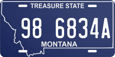 MT license plate 986834A