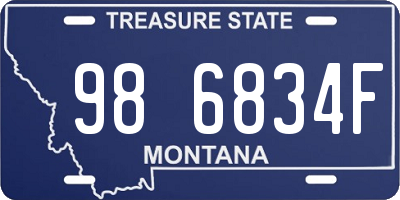 MT license plate 986834F