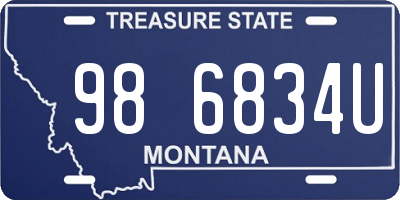 MT license plate 986834U