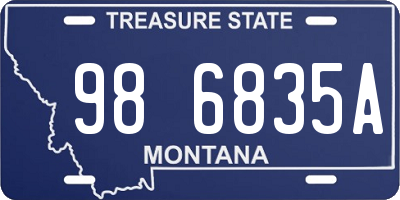 MT license plate 986835A