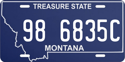 MT license plate 986835C