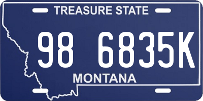 MT license plate 986835K